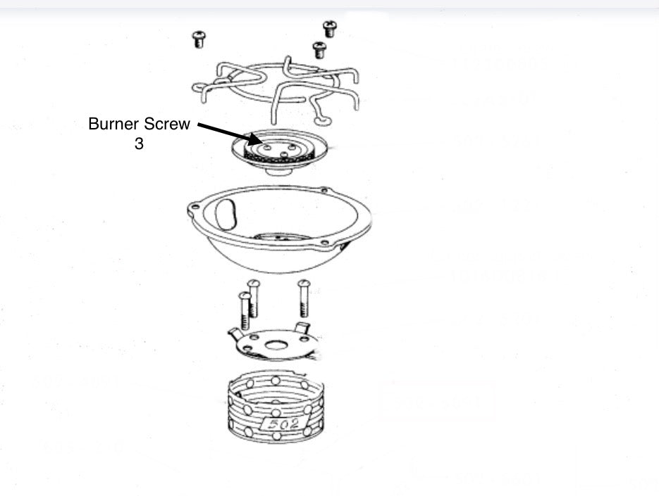 Coleman 502 Stove Burner Screws pk of 3