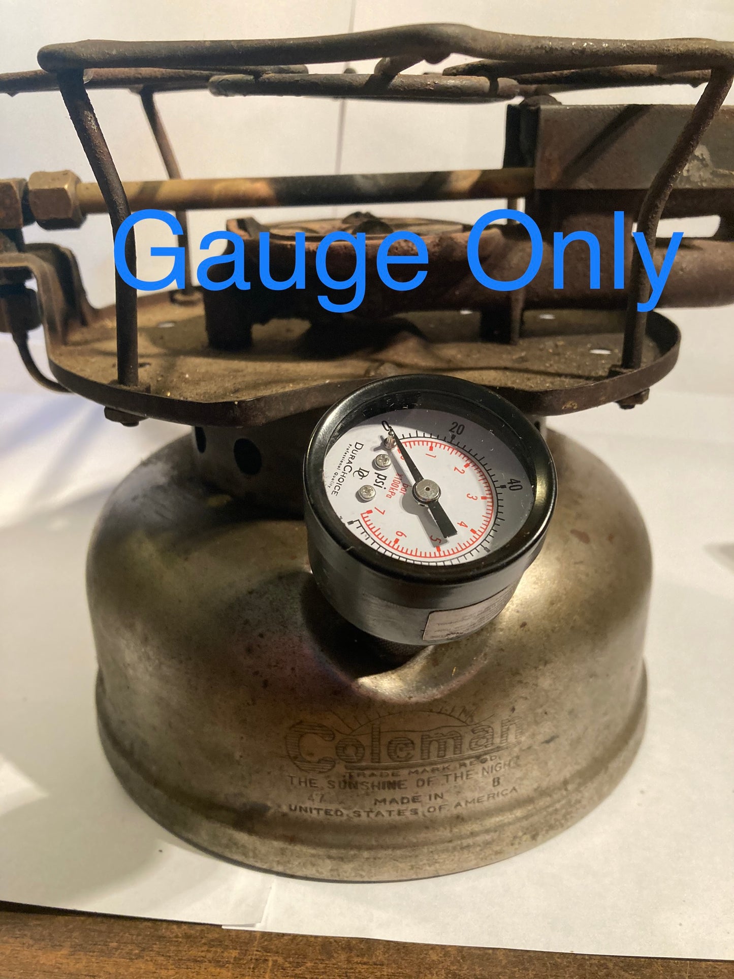 Coleman SMALL Fuel Filler Cap with Pressure Gauge Lanterns 242 etc. Stove 500