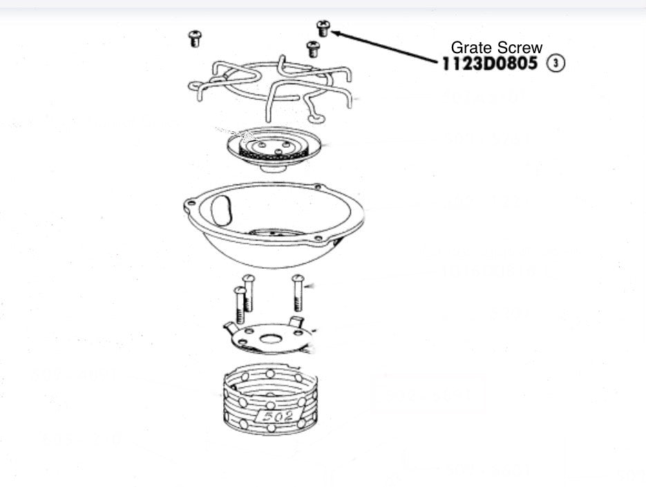 Coleman 502 Stove Grate Screws pk of 3